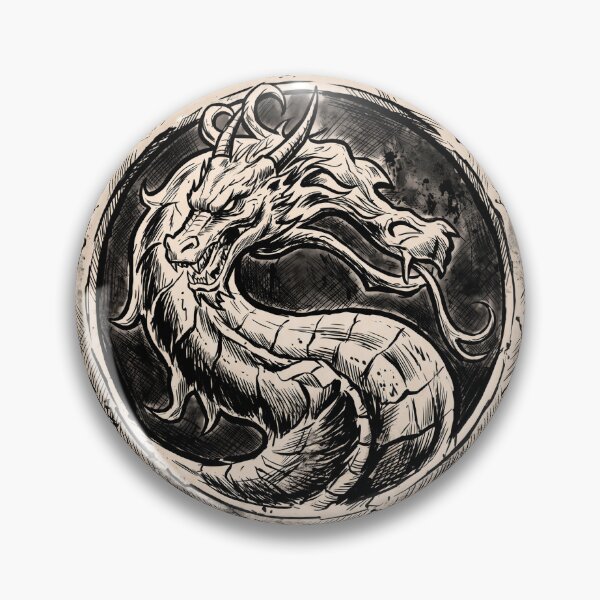 Item preview, Tinta de cómic retro de Mortal Kombat Dragon designed and sold by OptimalGoods.