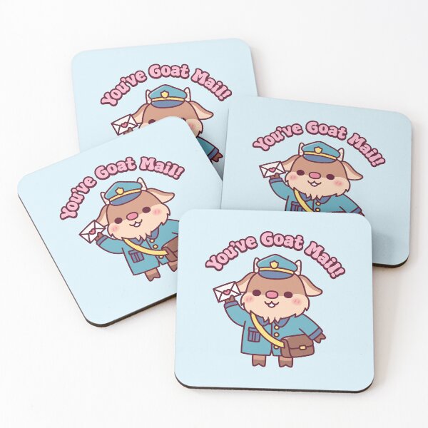 Item preview, Cute Goat Postman - You've Goat Mail Pun designed and sold by rustydoodle.