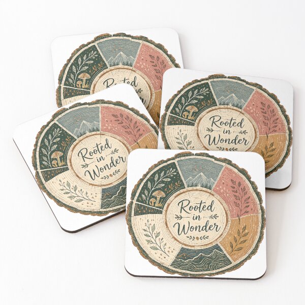 Item preview, Rooted in Wonder Vintage Tree Ring Nature Art Botanical Forest Aesthetic designed and sold by inkoutninja.