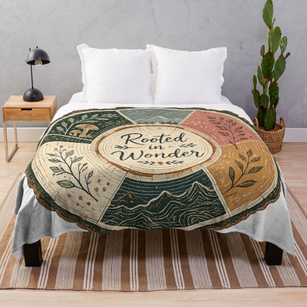 Item preview, Rooted in Wonder Vintage Tree Ring Nature Art Botanical Forest Aesthetic designed and sold by inkoutninja.