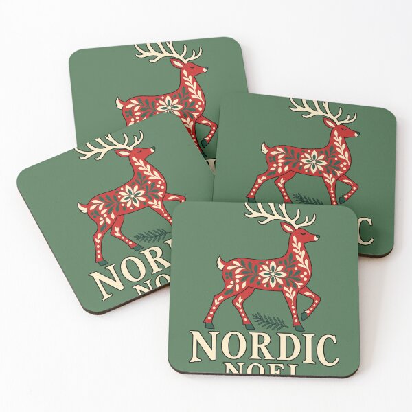Item preview, Nordic Noel – Scandinavian Christmas Deer designed and sold by docs the icon.