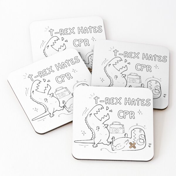 Item preview, T-Rex Hates CPR Dinosaur Funny Sketch designed and sold by abdulnasser226.