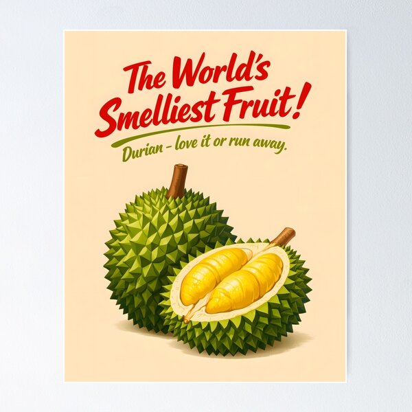 Item preview, Smelly Thai Durian Poster designed and sold by CITTRA Collective.
