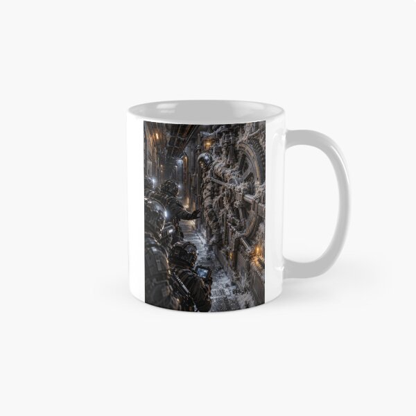 Item preview, Biomechanical Horror in an Abandoned Starship | Dark Industrial Sci-Fi Art designed and sold by Element Horizon Studio.