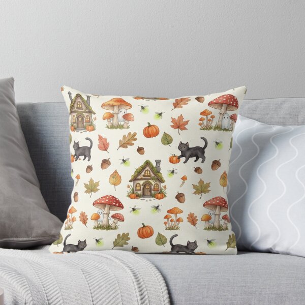 Item preview, Whimsical Halloween Cottagecore Seamless Pattern designed and sold by FashioonTrends.