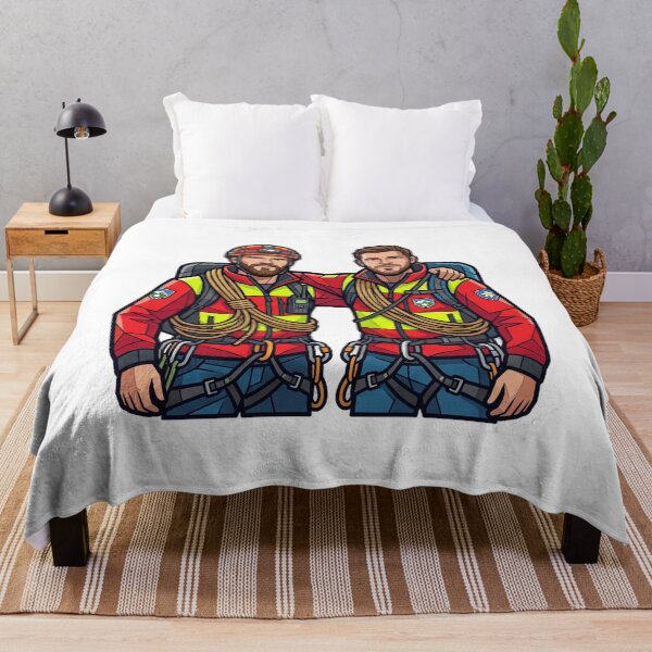 Item preview, south tyrol mountain rescue german brothers — Bold mosaic illustration Art designed and sold by DigitalGraphic1.