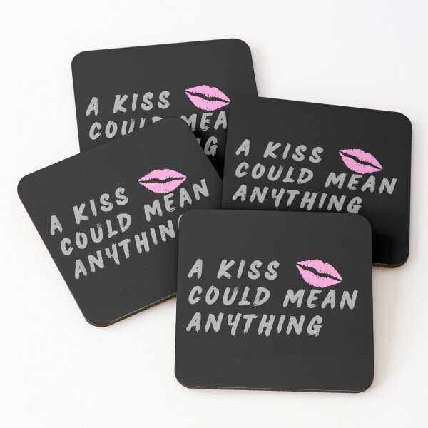 Item preview, A Kiss Could Mean Anything with retro lipstick Y2K Graphic Tee designed and sold by XelaStore.