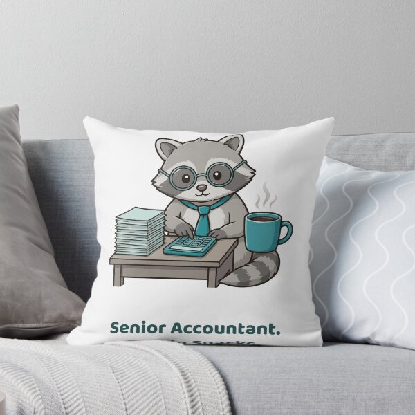 Item preview, Raccoon Accountant with Calculator and Coffee, Senior Accountant Paid in Snacks designed and sold by ElicitaDesign.