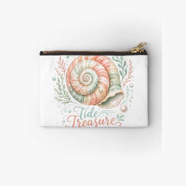 Item preview, Tide Treasure Pastel Spiral Seashell Coastal Cottagecore Ocean Art designed and sold by inkoutninja.