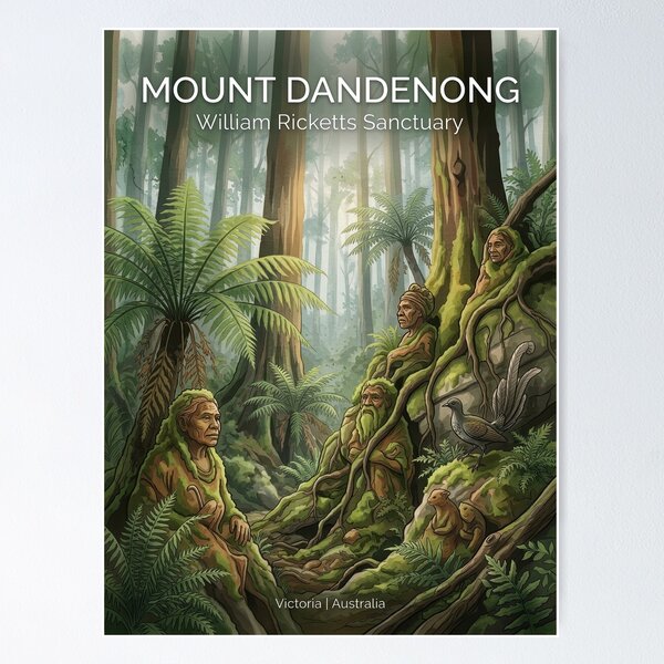 Item preview, William Ricketts Sanctuary Mount Dandenong Victoria Australia designed and sold by NeighbourlyHues.
