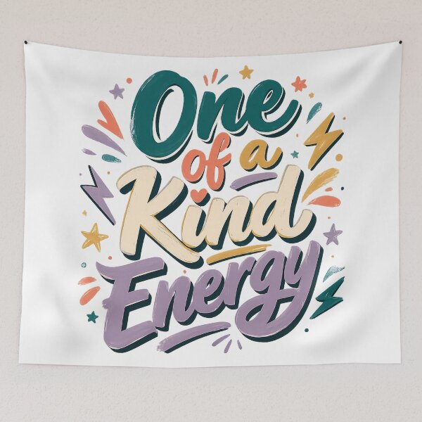 Item preview, One of a Kind Energy Positive Vibes Inspirational Colorful Typography Art designed and sold by inkoutninja.