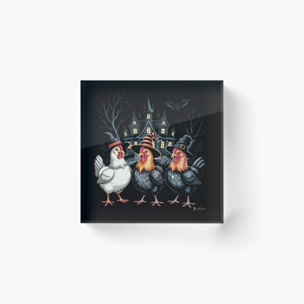 Item preview, Halloween Chickens Witch Hats Haunted House Funny designed and sold by Zizo-DR44.