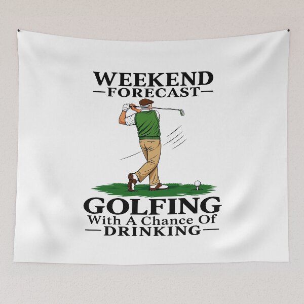 Item preview, Weekend Forecast Golfing With A Chance Of Drinking designed and sold by Adebucat.