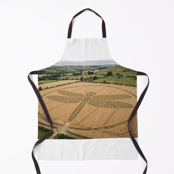 Item preview, Crop Circles — Giant Dragonfly Formation in a Golden Wheat Field, Aerial View designed and sold by Stevercortinas.