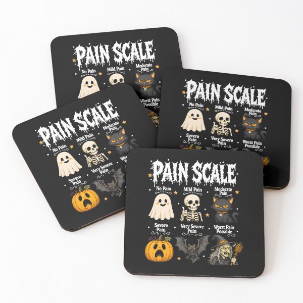Item preview, Funny Halloween Character Pain Scale Graphic designed and sold by OlyvieArt.