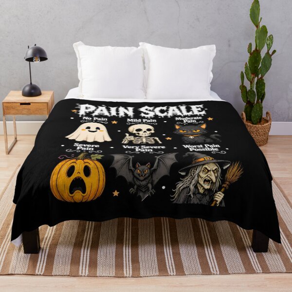 Item preview, Funny Halloween Character Pain Scale Graphic designed and sold by OlyvieArt.