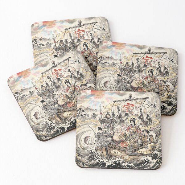 Item preview, Japanese Sacred Ink Vortex: The Seven Gods Treasure Ship designed and sold by iris-festival.