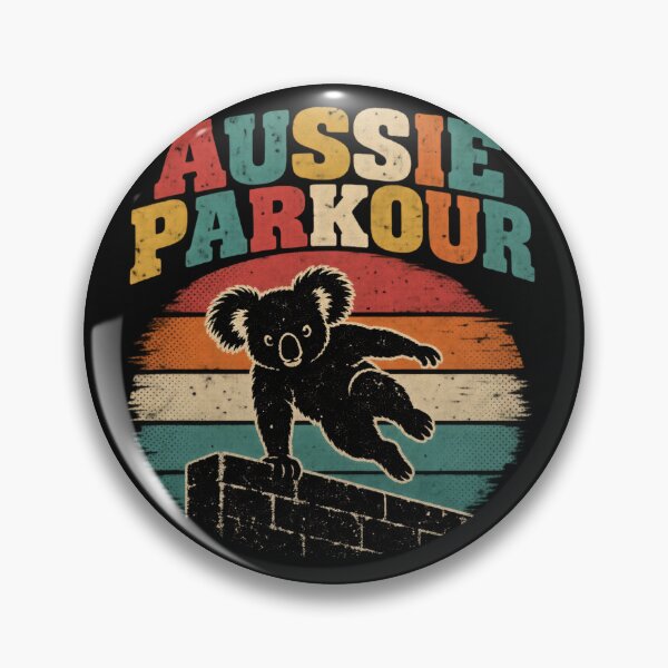 Item preview, Aussie Parkour Koala Vintage Retro Sunset Jump Tee designed and sold by Yellowriversss.
