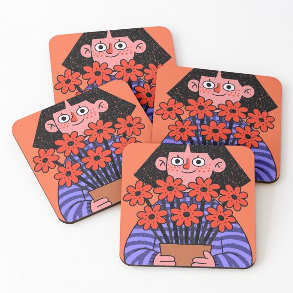 Item preview, Pot-tentially Unhinged Girl Petals Her Alibi in a Striped Sweater designed and sold by Print Fiction.