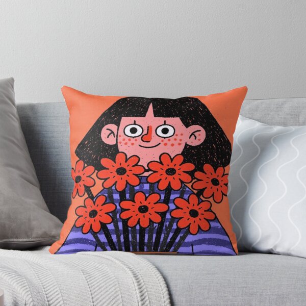 Item preview, Pot-tentially Unhinged Girl Petals Her Alibi in a Striped Sweater designed and sold by Print Fiction.