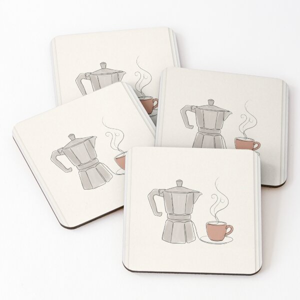 Item preview, Moka Pot and Espresso Cup | Minimalist Coffee Lover Line Art designed and sold by Zaramodo.