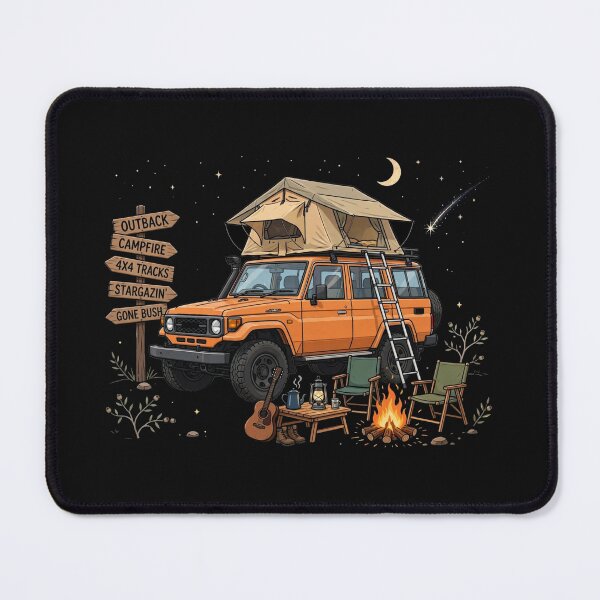 Item preview, Outback Campfire 4X4 Tracks Stargazin Gone Bush Tee designed and sold by Yellowriversss.