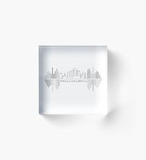 Philadelphia City Soundwave Acrylic Block