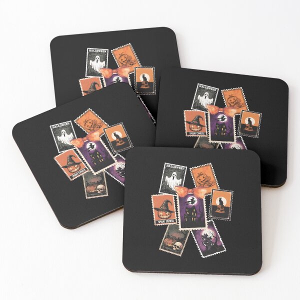 Item preview, Vintage Halloween Stamp Collection Art designed and sold by OlyvieArt.