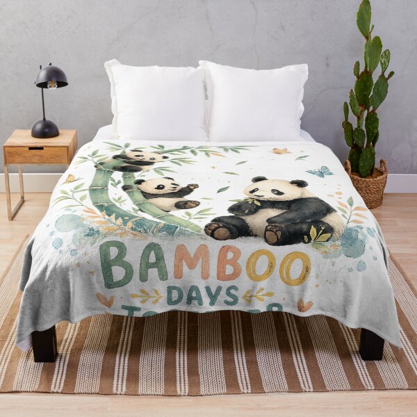 Item preview, Bamboo Days Together Cute Panda Family Whimsical Wildlife Art designed and sold by inkoutninja.