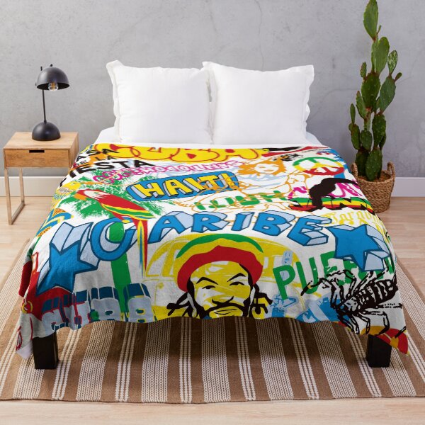 Item preview, Cuba Street Art Collage – Caribbean Culture, Reggae Music and Latin American Graffiti designed and sold by LOVEARTDESIGN.