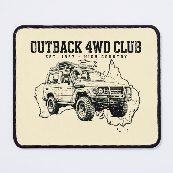 Item preview, Outback 4WD Club Australia Map Offroad Line Tee designed and sold by Yellowriversss.