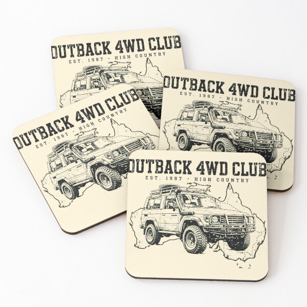 Item preview, Outback 4WD Club Australia Map Offroad Line Tee designed and sold by Yellowriversss.