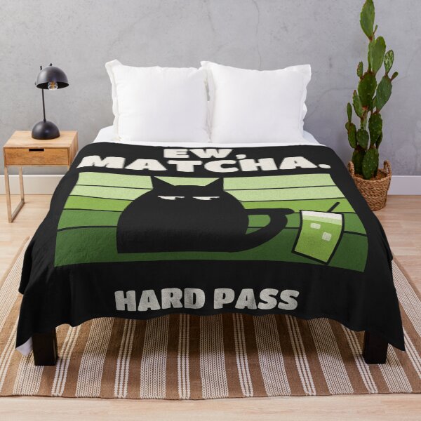 Item preview, Ew Matcha Hard Pass Retro Black Cat designed and sold by somebasic.