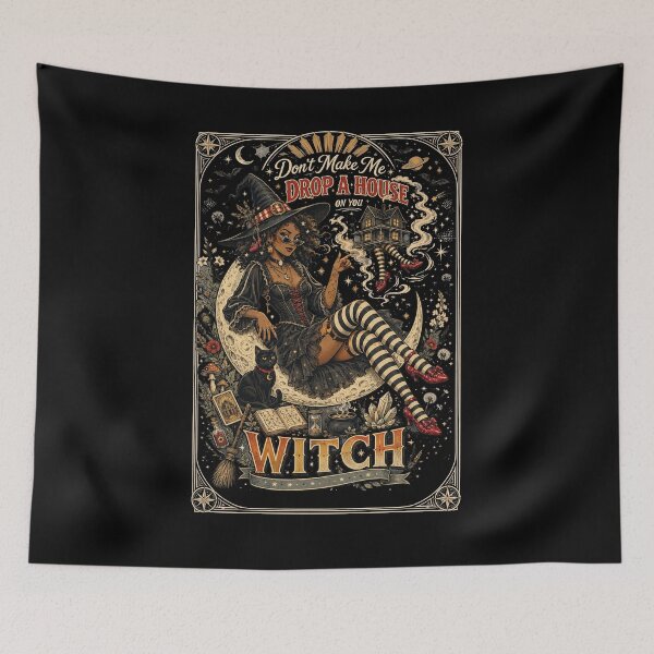 Item preview, Don’t Make Me Drop a House on You Witch – Women Halloween designed and sold by Printed Mistakes.
