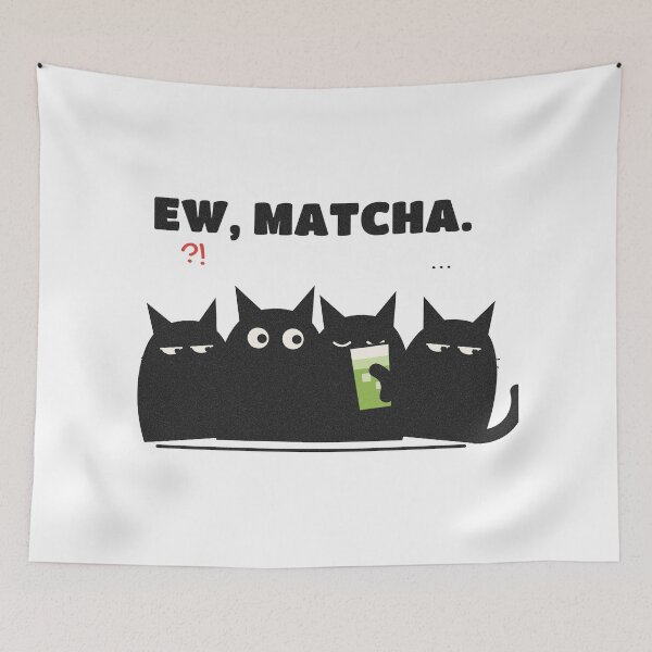 Item preview, Ew Matcha Funny Black Cats Judging Matcha designed and sold by somebasic.