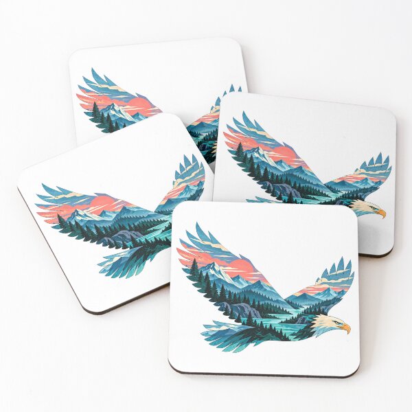 Item preview, Eagle Wilderness Mountain Landscape Art designed and sold by Bawwe.