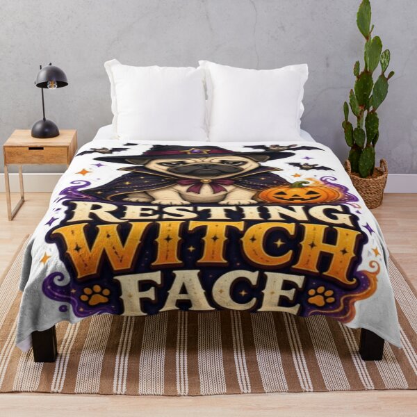 Item preview, Resting Witch Face – Funny Pug Halloween Design designed and sold by ClaussShop.