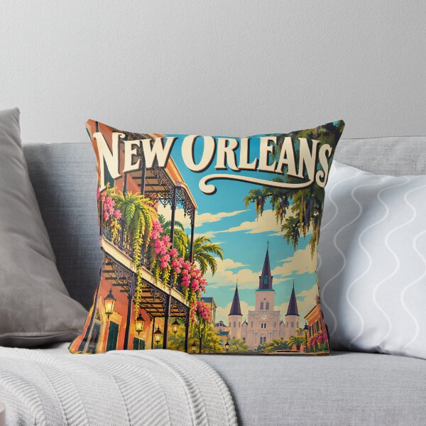 Item preview, Vintage New Orleans French Quarter designed and sold by Imaginationbeyond.
