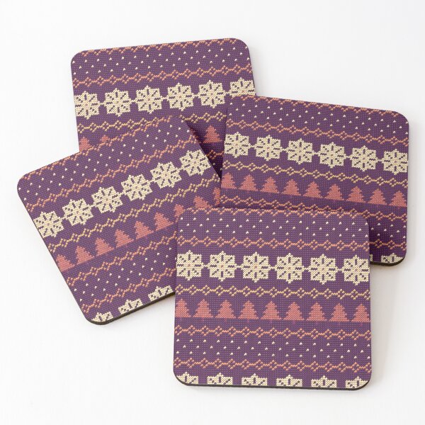 Item preview, Fair Isle Design In Plum, A Warm Fair Isle Pattern designed and sold by cute-animals99.