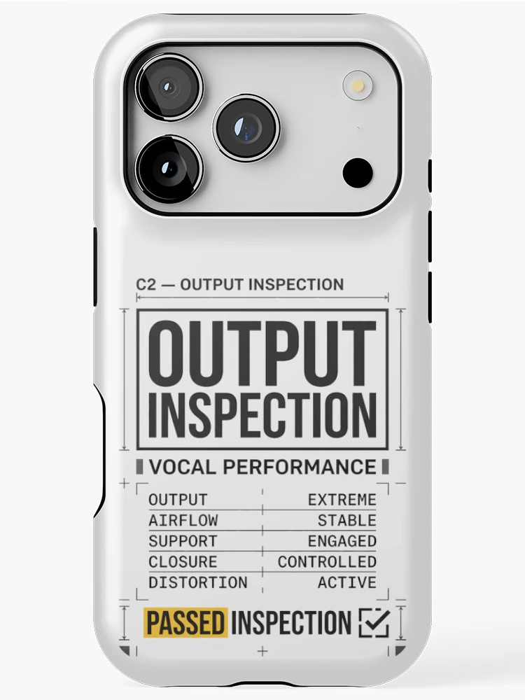Thumbnail 1 of 4, iPhone Case, Output Inspection Vocal Performance Technical Inspection designed and sold by SplashTastic.