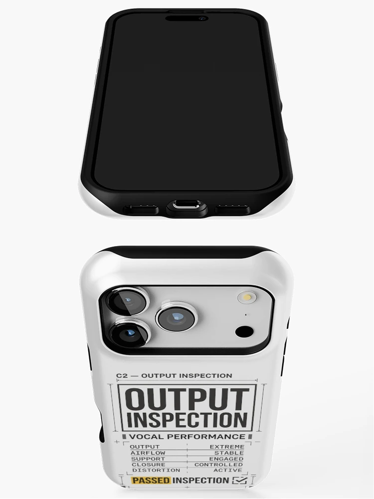 Thumbnail 3 of 4, iPhone Case, Output Inspection Vocal Performance Technical Inspection designed and sold by SplashTastic.