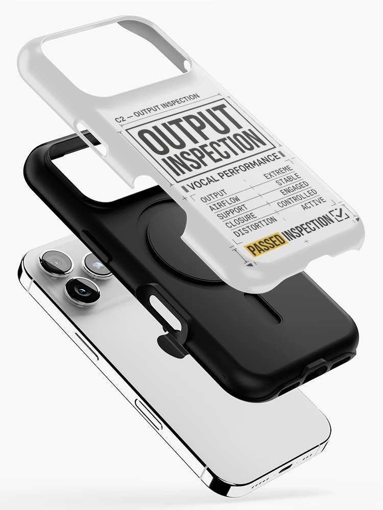 Thumbnail 2 of 4, iPhone Case, Output Inspection Vocal Performance Technical Inspection designed and sold by SplashTastic.