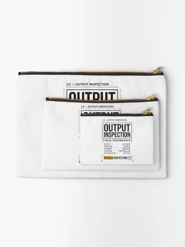 Thumbnail 2 of 4, Zipper Pouch, Output Inspection Vocal Performance Technical Inspection designed and sold by SplashTastic.