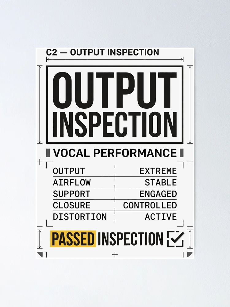 Thumbnail 1 of 3, Poster, Output Inspection Vocal Performance Technical Inspection designed and sold by SplashTastic.
