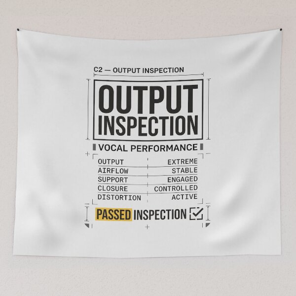 Item preview, Output Inspection Vocal Performance Technical Inspection designed and sold by SplashTastic.