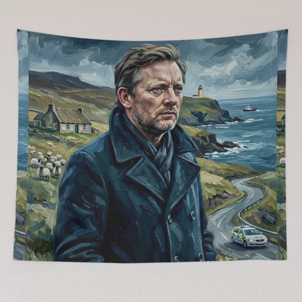 Item preview, Shetland Crime Drama Fine Art Tribute designed and sold by Art's Diner.