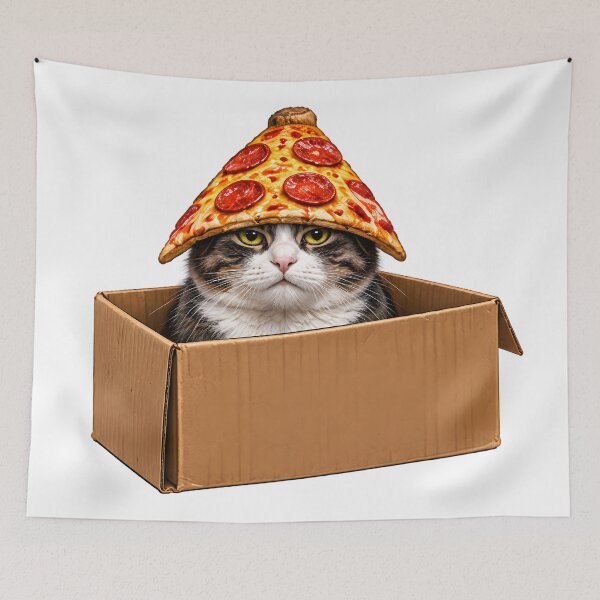 Item preview, Pepperoni Pizza Cat designed and sold by zakvisuals.