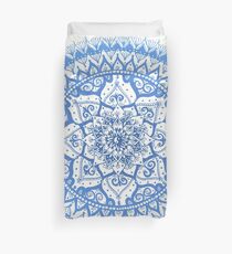 Yin Yang Mandala in Soft Blues Duvet Cover