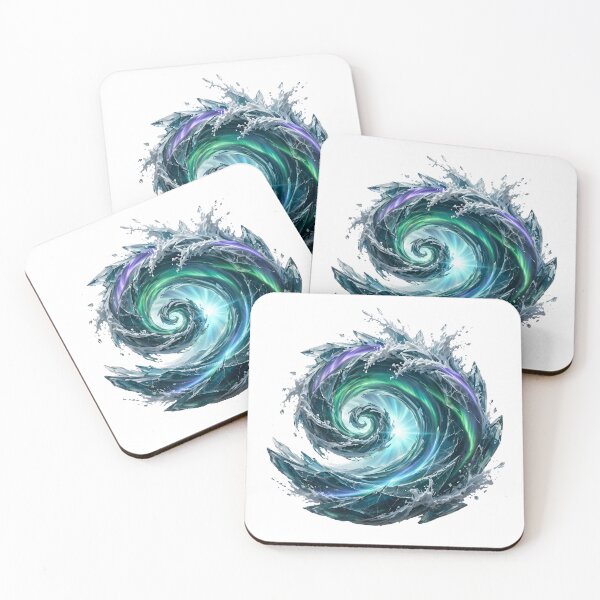 Item preview, Tide Gyre | Ice Crystal Aurora Wave Spiral Abstract Art designed and sold by Robert Lucio.