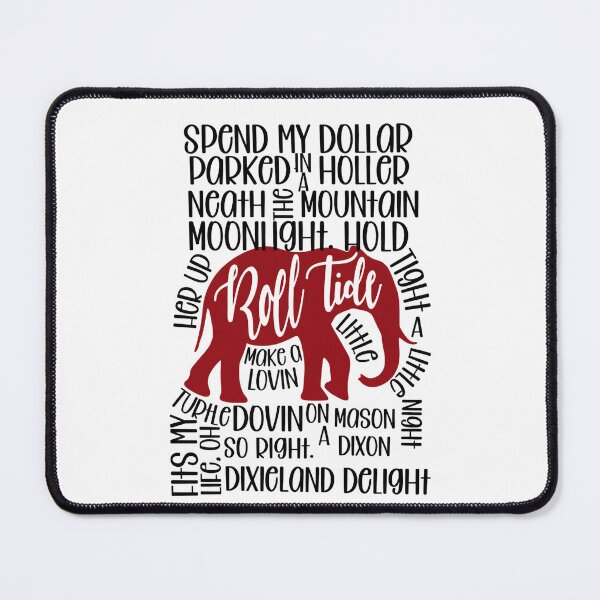 Item preview, Crimson Elephant Silhouette with Black Lettering Collage designed and sold by DogoMalulu.